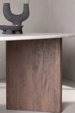 Venture Home Esstisch »Grönvik, ovaler Esstisch in moderner Betonoptik, 180 × 90 cm« Esszimmertisch, MDF, Papierlaminat, oval, geräumig, skandinavisch