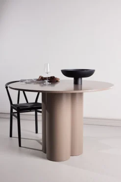 Venture Home Esstisch »Olivia, runder Esstisch in warmem Dunkelbraun, Ø 110 cm« Esszimmertisch, MDF, rund, dunkler Holzton, modern, stilvoll