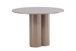 Venture Home Esstisch »Olivia, runder Esstisch in warmem Dunkelbraun, Ø 110 cm« Esszimmertisch, MDF, rund, dunkler Holzton, modern, stilvoll