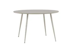 Venture Home Esstisch »Plaza, runder Esstisch in einladendem Beige, einheitlich, Ø 120 cm« Esszimmertisch, MDF, Stahlbeine, rund, harmonisch, einladend