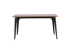 Venture Home Esstisch »Tempe, rechteckiger Esstisch in eleganter Walnussoptik, 140 × 80 cm« Esszimmertisch, MDF, Stahlbeine, rechteckig, kompakt, kultiviert