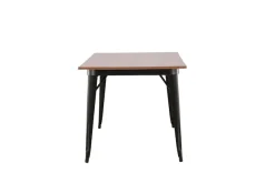 Venture Home Esstisch »Tempe, rechteckiger Esstisch in eleganter Walnussoptik, 140 × 80 cm« Esszimmertisch, MDF, Stahlbeine, rechteckig, kompakt, kultiviert