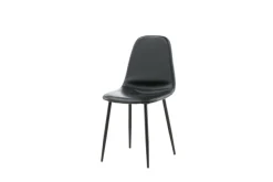Venture Home Esszimmerstuhl »Polar, 2er-Set Esszimmerstühle in Braun-PU, 150 kg belastbar« () 2 Stk.Polsterstuhl, Lederlook, Metallbeine, abgerundet, edel