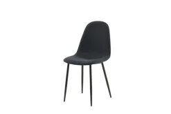 Venture Home Esszimmerstuhl »Polar, 2er-Set Esszimmerstühle in Schwarz-Stoff, 150 kg belastbar« () 2 Stk.Polsterstuhl, Stoffbezug, Metallbeine, abgerundet, zeitlos