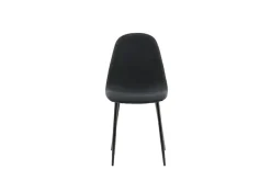 Venture Home Esszimmerstuhl »Polar, 2er-Set Esszimmerstühle in Schwarz-Stoff, 150 kg belastbar« () 2 Stk.Polsterstuhl, Stoffbezug, Metallbeine, abgerundet, zeitlos