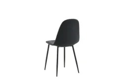 Venture Home Esszimmerstuhl »Polar, 2er-Set Esszimmerstühle in Schwarz-Stoff, 150 kg belastbar« () 2 Stk.Polsterstuhl, Stoffbezug, Metallbeine, abgerundet, zeitlos
