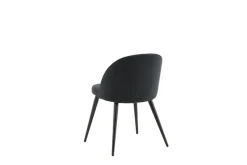 Venture Home Esszimmerstuhl »Velvet, 2er-Set Esszimmerstühle in Schwarz-Stoff, 150 kg belastbar« () 2 Stk.Polsterstuhl, Stoffbezug, Metallbeine, abgerundet, vielseitig