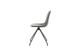 Venture Home Esszimmerstuhl »Polar, 2er-Set drehbare Esszimmerstühle in Schwarz-PU, mit Steppung« () 2 Stk.Drehstuhl, Lederlook, Metallbeine, Ziernähte, edel