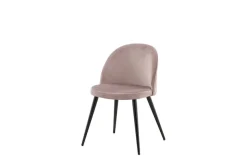 Venture Home Esszimmerstuhl »Velvet, 2er-Set Esszimmerstühle mit Samtbezug, 150 kg belastbar« () 2 Stk.Polsterstuhl, weicher Bezug, Metallbeine, abgerundet