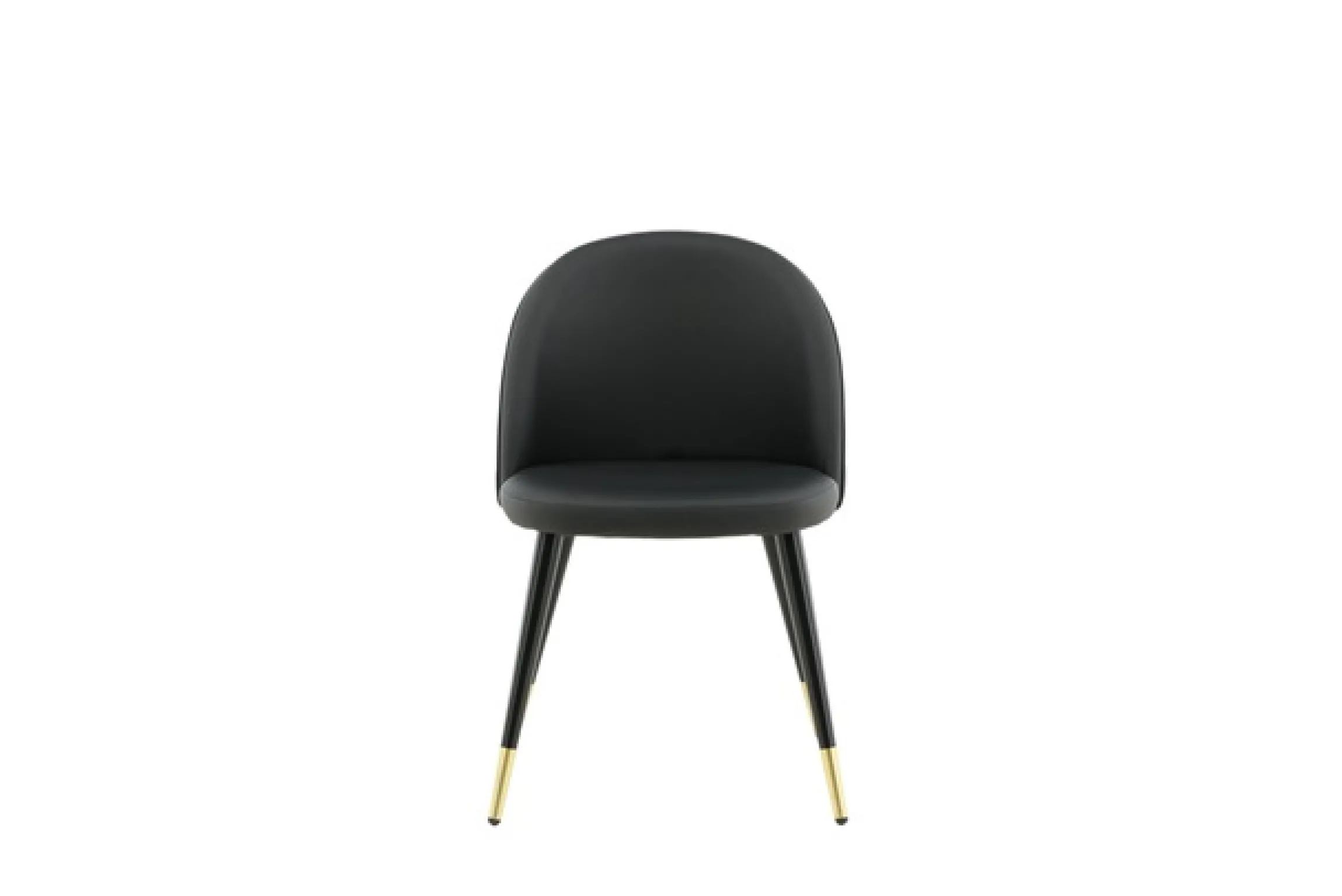 Venture Home Esszimmerstuhl »Velvet Stitches, 2er-Set Esszimmerstühle in Schwarz-PU, 150 kg« () 2 Stk.Polsterstuhl, Lederlook, schwarze Metallbeine, abgerundet, edel