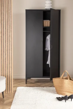 Venture Home Garderobenschrank »Piring, Stauraumschrank aus Stahl, 2 Türen, Höhe 183 cm« Garderobenschrank, Pulverbeschichtung, Stange, Einlegeböden, modern