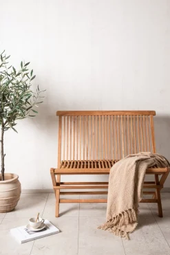 Venture Home Gartenlounge-Bank »Ghana, robuste Holzbank für hohen Sitzkomfort« Sitzbank minimalistisch, Teakoptik, komfortabel