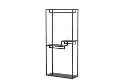 Venture Home Kleiderständer »Staal, Garderobenständer in Schwarz-Stahl, Kleiderstange, Höhe 188 cm« Garderobe, Pulverbeschichtung, Ablagen, anspruchsvoll, modern