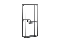 Venture Home Kleiderständer »Staal, Garderobenständer in Schwarz-Stahl, Kleiderstange, Höhe 188 cm« Garderobe, Pulverbeschichtung, Ablagen, anspruchsvoll, modern