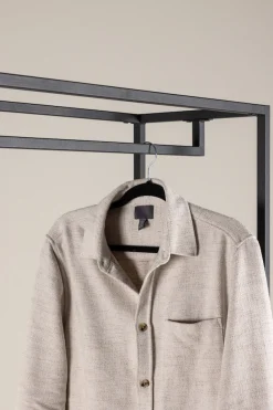 Venture Home Kleiderständer »Staal, Garderobenständer in Schwarz-Stahl, Kleiderstange, Höhe 188 cm« Garderobe, Pulverbeschichtung, Ablagen, anspruchsvoll, modern