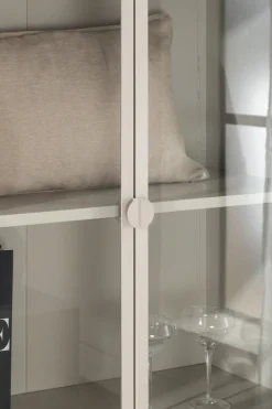 Venture Home Vitrine »Piring, hoher Stauraumschrank, 2 Türen, Höhe 190 cm« Hochschrank, Pulverbeschichtung, Glastüren, hoch, anspruchsvoll