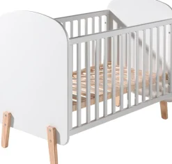 Vipack Babybett Babybett mit Liegefläche 60 x 120 cm weiß lackiert