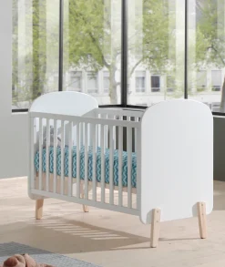 Vipack Babybett Babybett mit Liegefläche 60 x 120 cm weiß lackiert