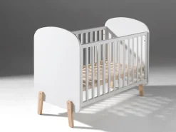 Vipack Babybett Babybett mit Liegefläche 60 x 120 cm weiß lackiert