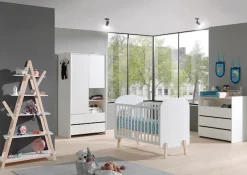 Vipack Babybett Babybett mit Liegefläche 60 x 120 cm weiß lackiert