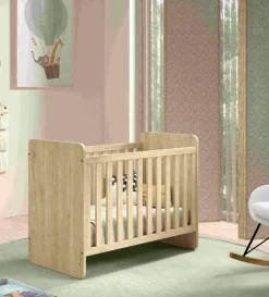 Vipack Babybett »SAM 60/120 cm, später umbau bar zum Juniorbett 90/200 cm« 3-fach verstellbarer Lattenrost beim Babybett, Eiche Dekor Oberfläche