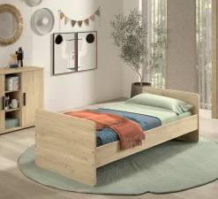 Vipack Babybett »SAM 60/120 cm, später umbau bar zum Juniorbett 90/200 cm« 3-fach verstellbarer Lattenrost beim Babybett, Eiche Dekor Oberfläche