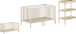 Vipack Babymöbel-Set »Dino ist das ideale Start Set für Ihr Kind aus massiver Buche« 2 Stk. tlg. Baby-/Juniorbett u. Wickelregal inkl. wahlweise in 3 Farben erhältlich