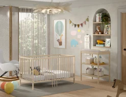 Vipack Babymöbel-Set »Dino ist das ideale Start Set für Ihr Kind aus massiver Buche« 2 Stk. tlg. Baby-/Juniorbett u. Wickelregal inkl. wahlweise in 3 Farben erhältlich