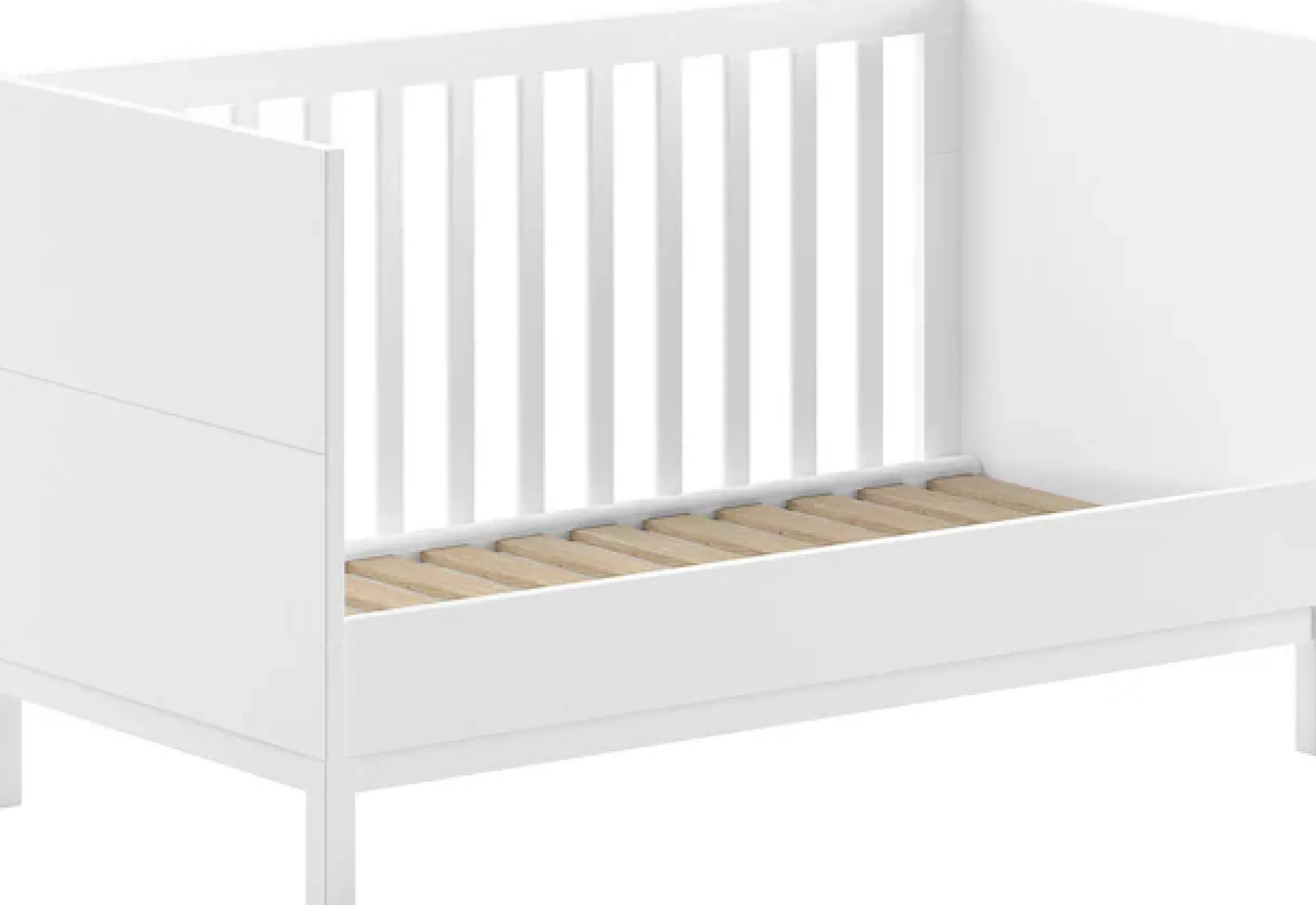 Vipack Babymöbel-Set »Set best. aus Babybett 70/140, Kommode 3 Schubladen, Wickelaufsatz« 3 Stk. tlg. in gradlinigem Design, pflegeleichte lackierte Oberfläche in Weiß