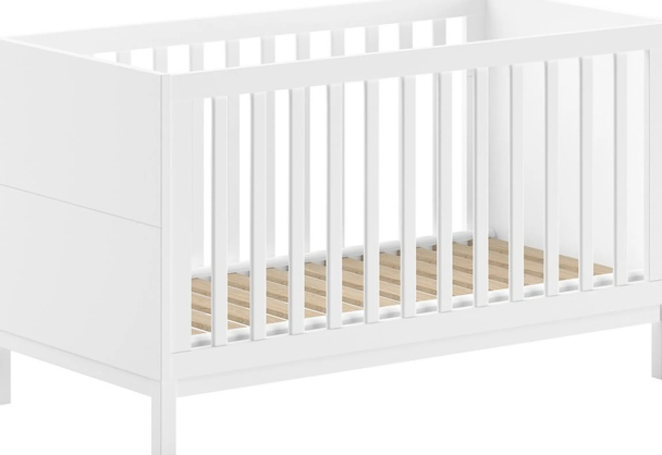 Vipack Babymöbel-Set »Set best. aus Babybett 70/140, Kommode 3 Schubladen, Wickelaufsatz« 3 Stk. tlg. in gradlinigem Design, pflegeleichte lackierte Oberfläche in Weiß