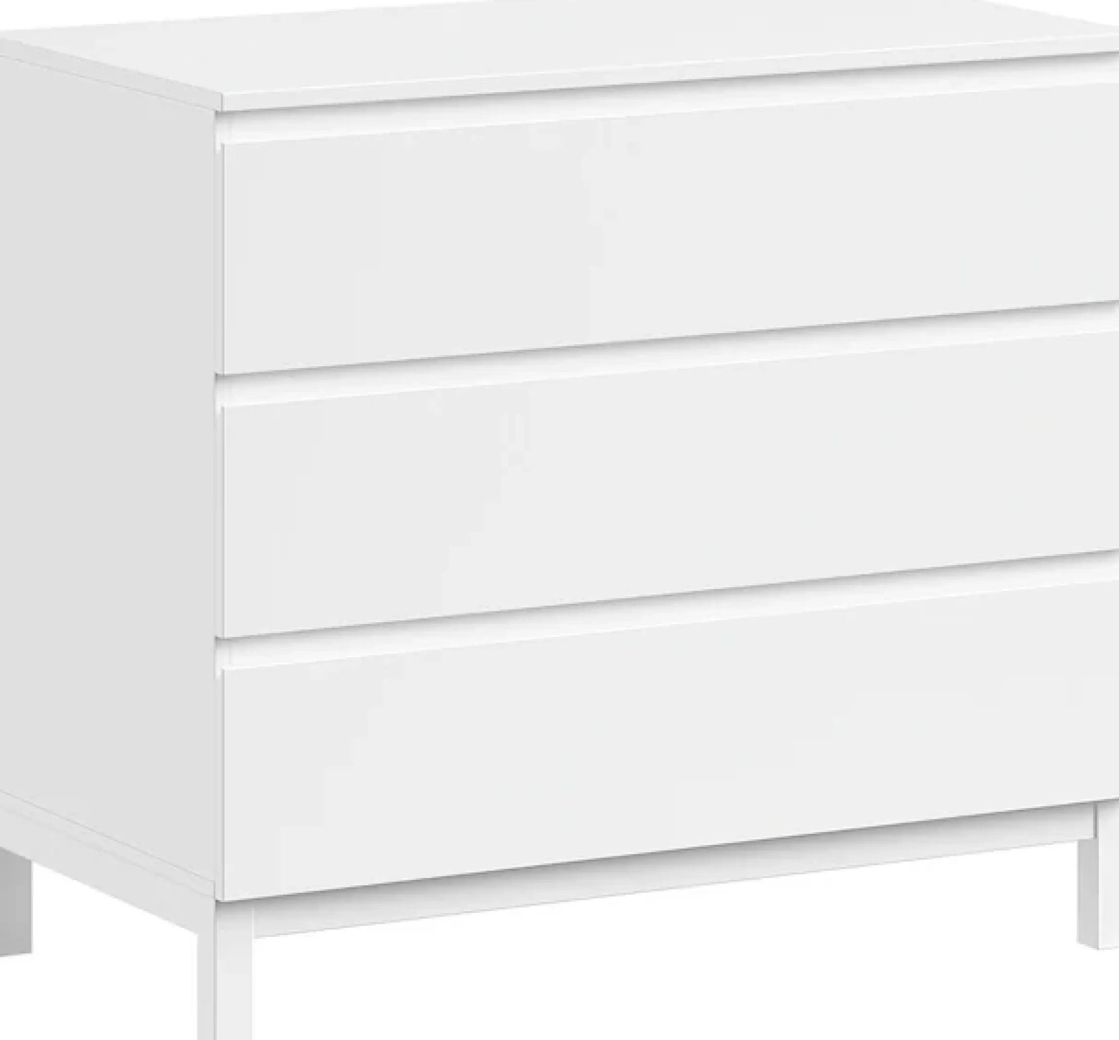 Vipack Babymöbel-Set »Set best. aus Babybett 70/140, Kommode 3 Schubladen, Wickelaufsatz« 3 Stk. tlg. in gradlinigem Design, pflegeleichte lackierte Oberfläche in Weiß