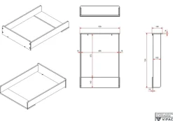 Vipack Babyzimmer-Komplettset »Amori 3-tlg. mit Herz-Ornamenten, MDF/Massiv weiß lackiert« 3 Stk. tlg.