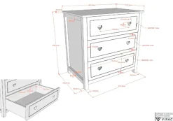 Vipack Babyzimmer-Komplettset »Amori 3-tlg. mit Herz-Ornamenten, MDF/Massiv weiß lackiert« 3 Stk. tlg.