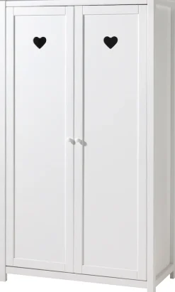 Vipack Babyzimmer-Komplettset »Amori Set 4-tlg. mit nostalgischer Herz-Optik, TOP Komplett-Angebot« best. aus Schrank 2-türig., Babybett, Wickelkommode, weiß lackiert,