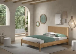 Vipack Bettgestell »Olive-M in zeitlosem Design, mit trendigem Kopfteil in Seilgeflecht« mit höhenverstellbarer Rahmenauflage, in 2 Breiten erhältlich