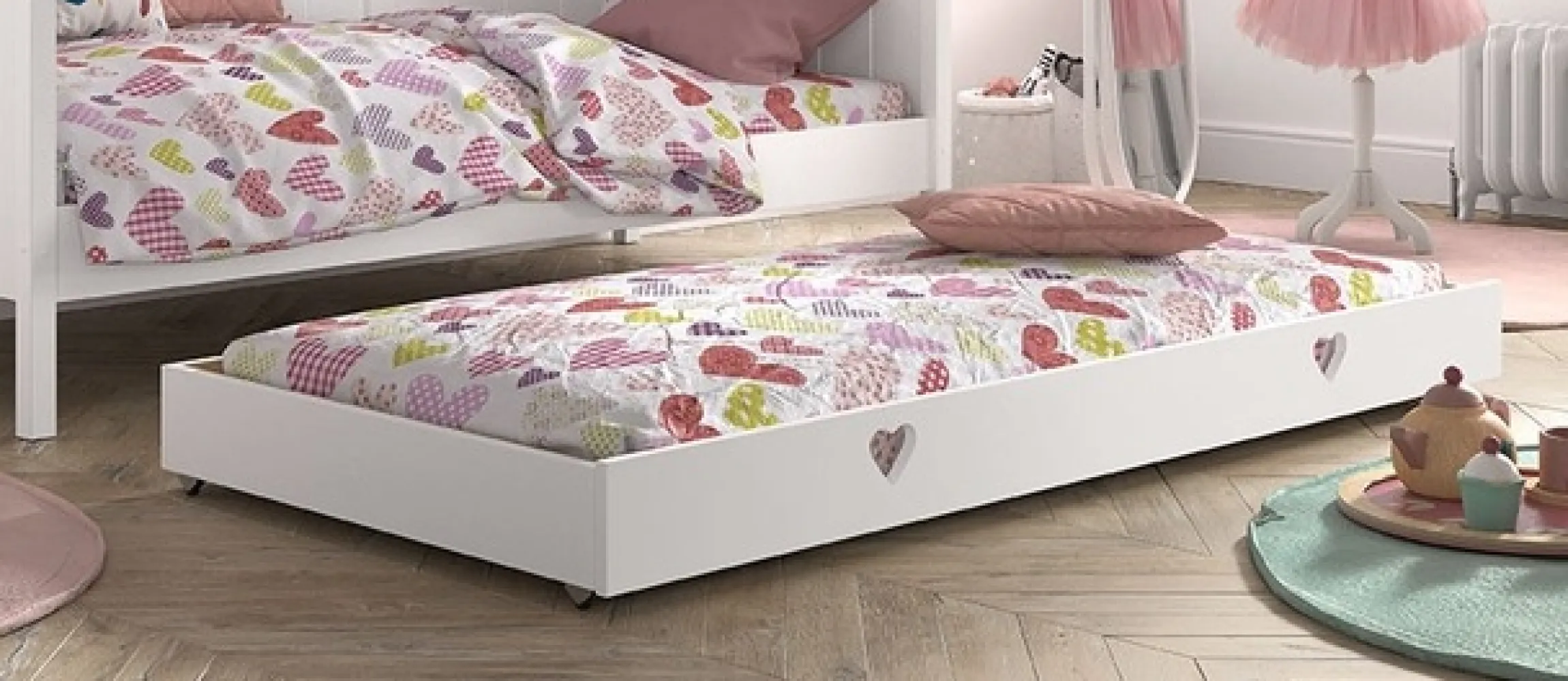 Vipack Bettschubkasten »Amori« Made in Europe,Bettschublade auf Rollen für das Hausbett Amori, Innenmaß 90 x 190 cm