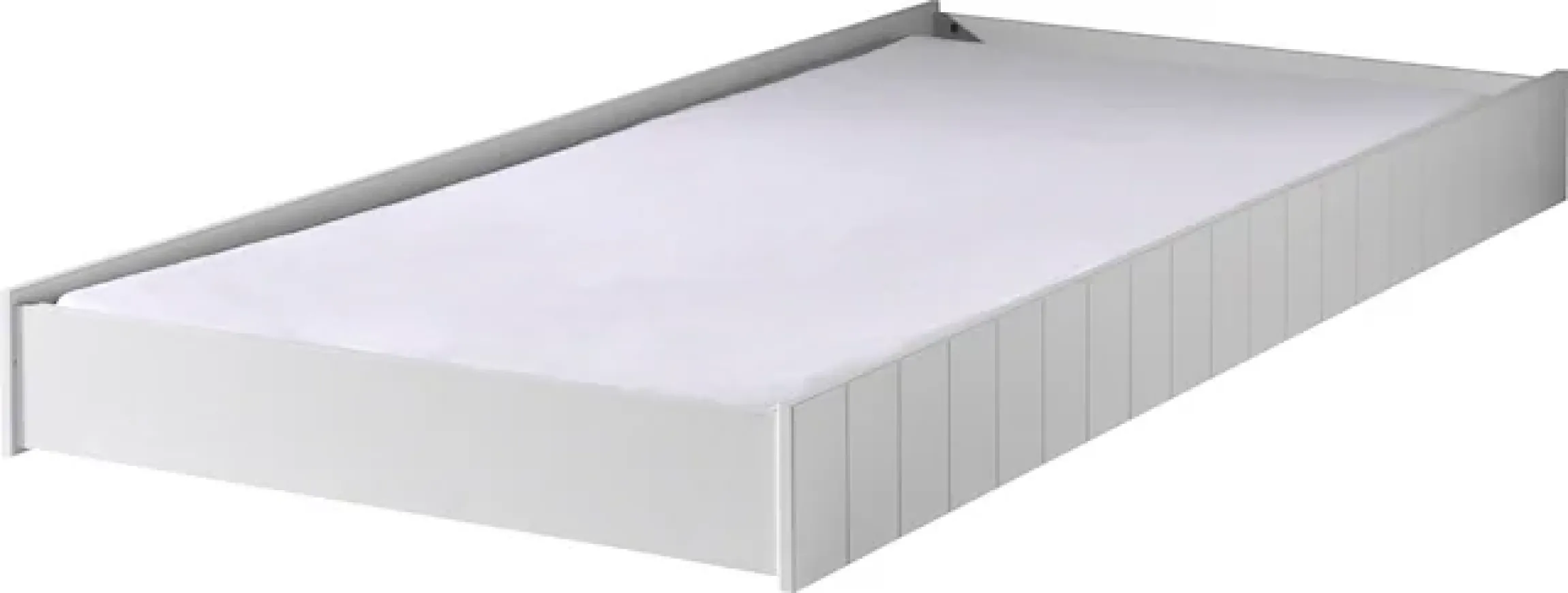 Vipack Bettschubkasten Made in Europe,Front mit Rillenprofilen, lackierte Oberfläche, Rollenführung
