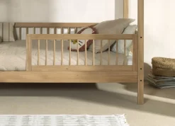 Vipack Daybett »Forrest 90/200 aus massiver Eiche, Oberfläche geölt, stabil gebaut« B/H/T ca. 207,5x68x97,5cm, inkl. Massivholz Rolllattenrost,mit Sprossenumrandung, Rausfallschutz vorne, ohne o. mit Bettschublade