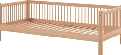 Vipack Daybett »Forrest mit Sprossenumrandung Ideal als Einzel- oder Gästebett« Liegefläche 90/200 cm, inkl. Rolllattenrost, Pfostenstärke55x55 mm,stabil und hochwertig gebaut, massiv Buche natur lackiert