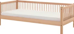 Vipack Daybett »Forrest mit Sprossenumrandung Ideal als Einzel- oder Gästebett« Liegefläche 90/200 cm, inkl. Rolllattenrost, Pfostenstärke55x55 mm,stabil und hochwertig gebaut, massiv Buche natur lackiert