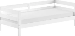 Vipack Daybett »Margrit, mit zeitlosem Design universell einsetzbar« Liegefläche 90 x 200 cm, inkl. Rolllattenrost und seitlichem Umbau,stabiles Massivholzbett, wahlweise in 2 Farben erhältlich