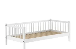 Vipack Einzelbett Made in Europe,mit LF 90x200 cm, wahlweise mit o. ohne Bettschublade, Buche weiß