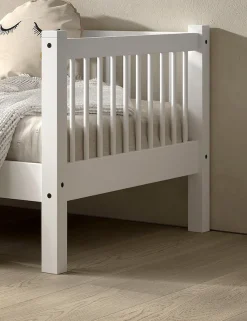 Vipack Einzelbett Made in Europe,mit LF 90x200 cm, wahlweise mit o. ohne Bettschublade, Buche weiß