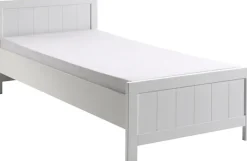 Vipack Einzelbett Made in Europe,Einzelbett in Landaus Optik mit Liegefläche 90 x 200 cm, Weiß lackiert