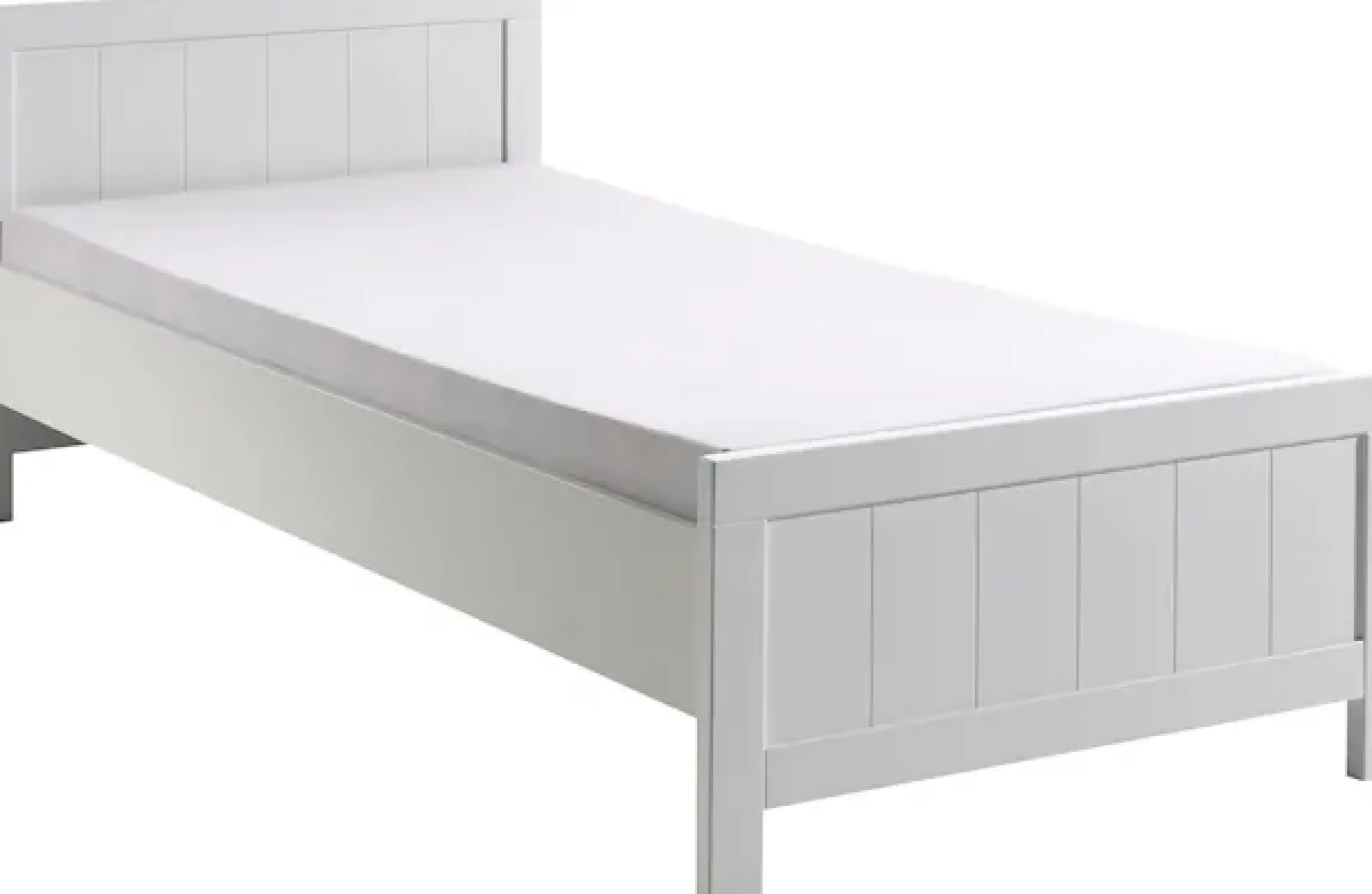 Vipack Einzelbett Made in Europe,Einzelbett in Landaus Optik mit Liegefläche 90 x 200 cm, Weiß lackiert