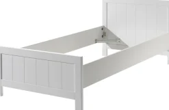 Vipack Einzelbett Made in Europe,Einzelbett in Landaus Optik mit Liegefläche 90 x 200 cm, Weiß lackiert