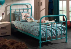 Vipack Einzelbett »New York, Bettgestell Metall, pulverbeschichtet, in zeitlosem Design« H/T ca. 100x210cm, inkl. Lattenrost, sehr stabil gebaut,zwei Breiten und mehrere Farben zu Auswahl