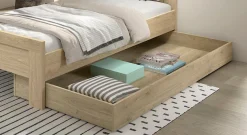 Vipack Einzelbett »SAM auf Rollen, einfach bedienbar, bietet zusätzlich Stauraum« (B/H/T ca. 198,5x18,5x93,6 cm) auch als Zusatzbett nutzbar,Innenmaß für Matratze B:190xH:12xT:90cm, Bodenplatte geschlossen