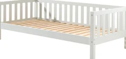 Vipack Einzelbett »Sprossenumrandung, Kiefer massiv, stabil gebaut und zeitloses Design« B/H/T ca. 211,2x68x97,8cm, Ausf. Milky Pine oder Weiß,inkl. Rolllattenrost, mit oder ohne Bettschublade