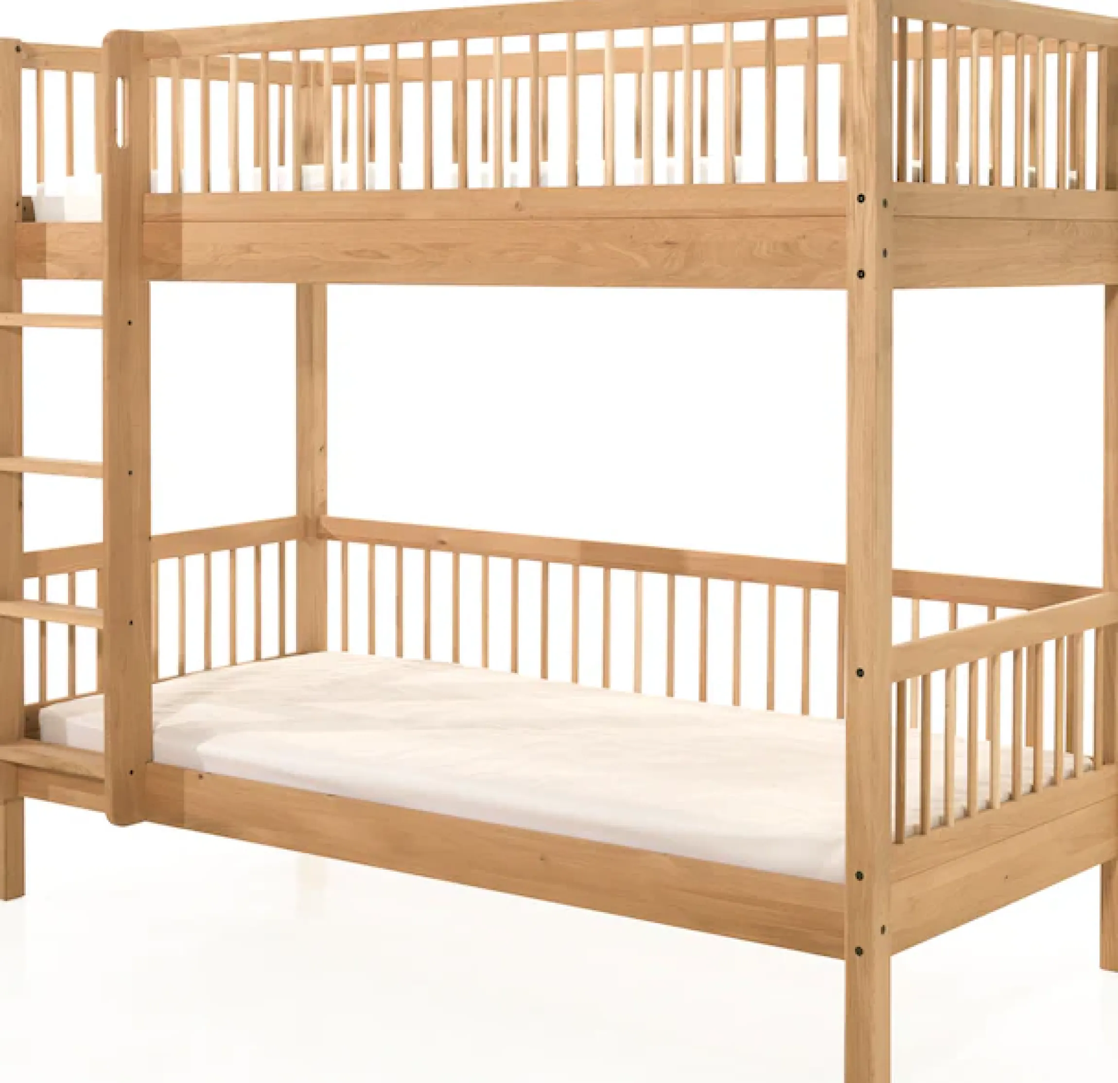 Vipack Etagenbett »Eiche massiv, Made in Europe, langlebige Qualität« B/H/T ca. 208x176x98cm, Schublade+unterer Rausfallschutz optional,2 Lattenroste, wahlweise mit oder ohne Bettschublade und Absturzschutz